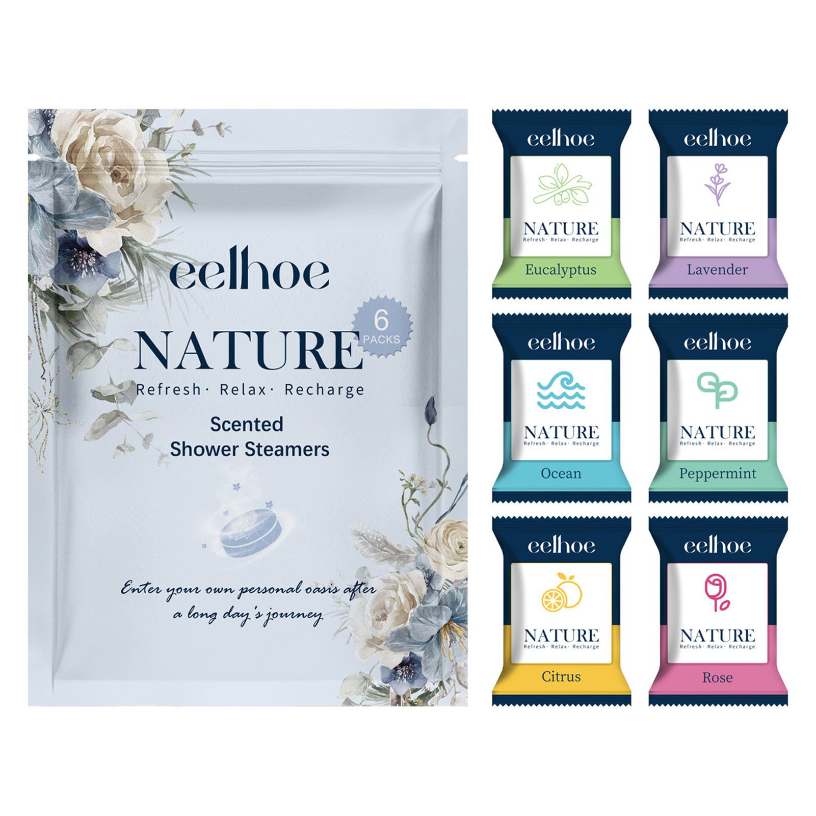 Shower Steamer Tablet - 6pcs Aromatherapy Shower Tablets Assisting Sleep