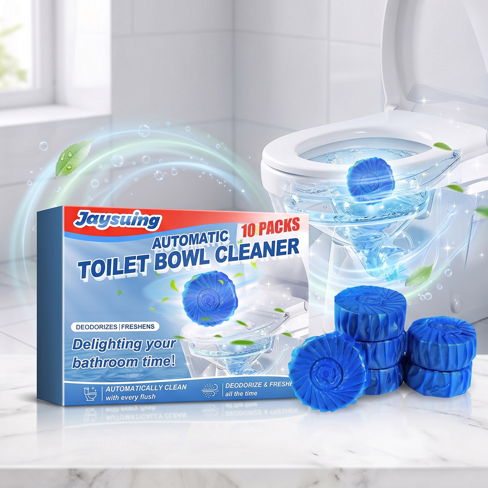 Shower Steamer Tablet - Toilet Bowl Cleaner Blocks Blue Effervescent