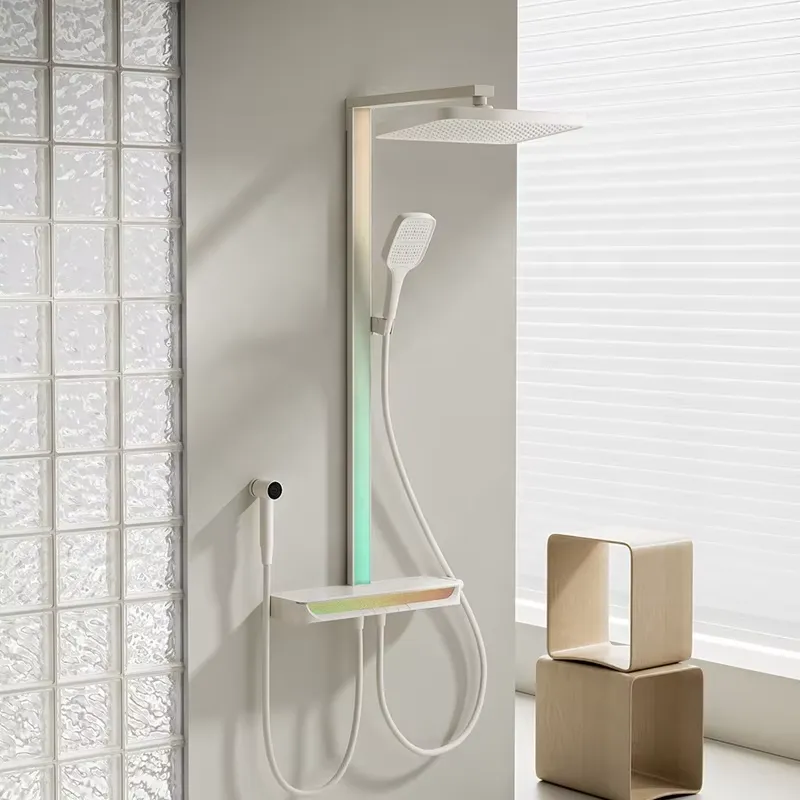 Spa & Wellness Zámeček Petrovice - Brass Digital Waterfall Shower Set Wall