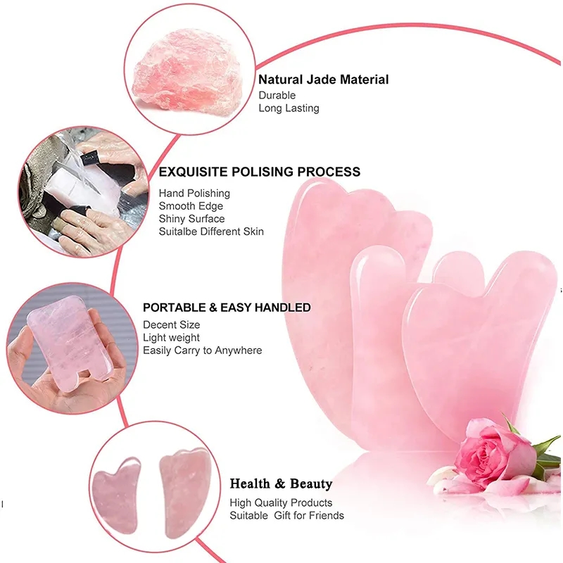 Rose Quartz Gouache Scraper Fa - огляд і ціна Jade Roller Stone