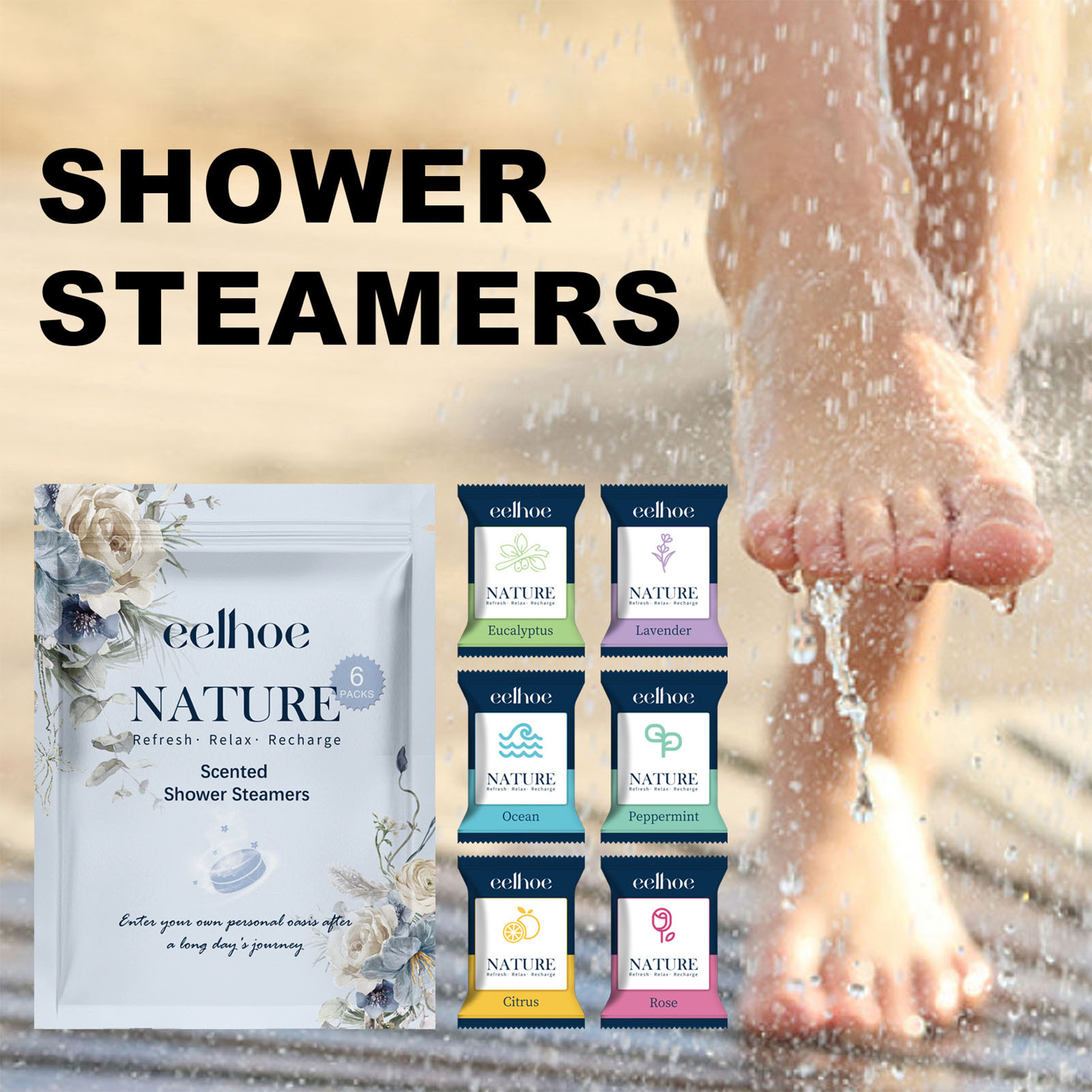 6pcs Aromatherapy Shower Table - огляд і ціна Shower Steamer Tablet