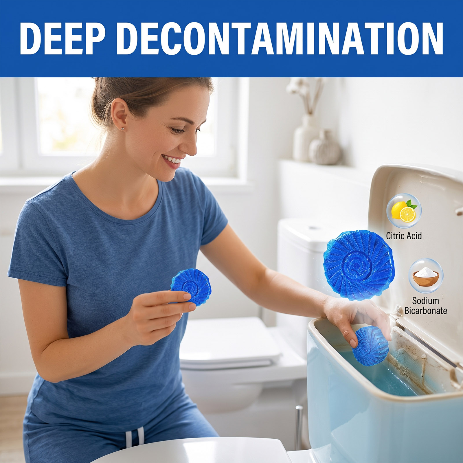 Toilet Bowl Cleaner Blocks Blu - огляд і ціна Shower Steamer Tablet