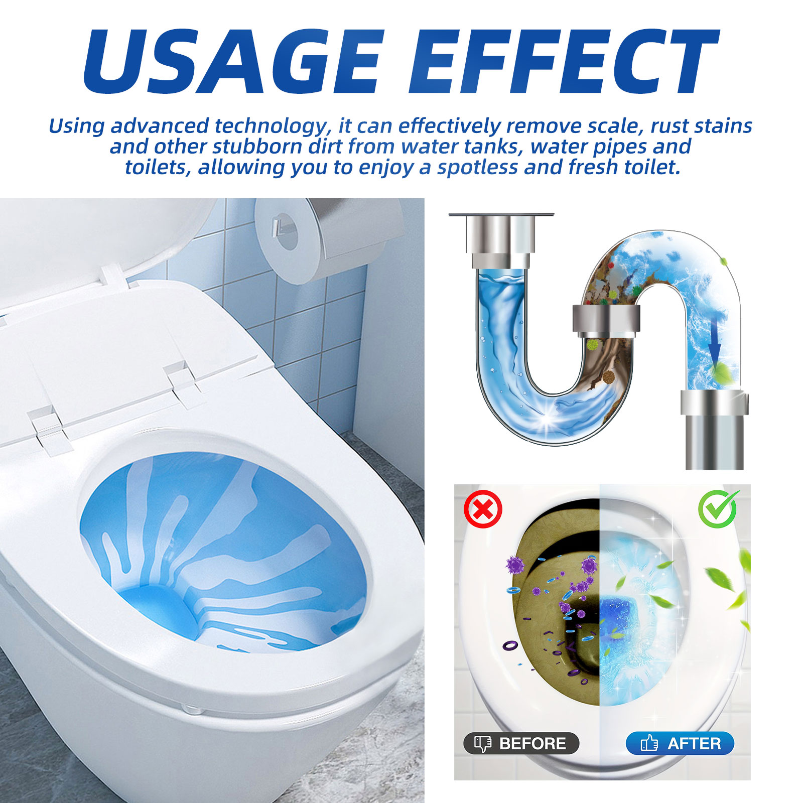 Toilet Bowl Cleaner Blocks Blu - огляд і ціна Shower Steamer Tablet