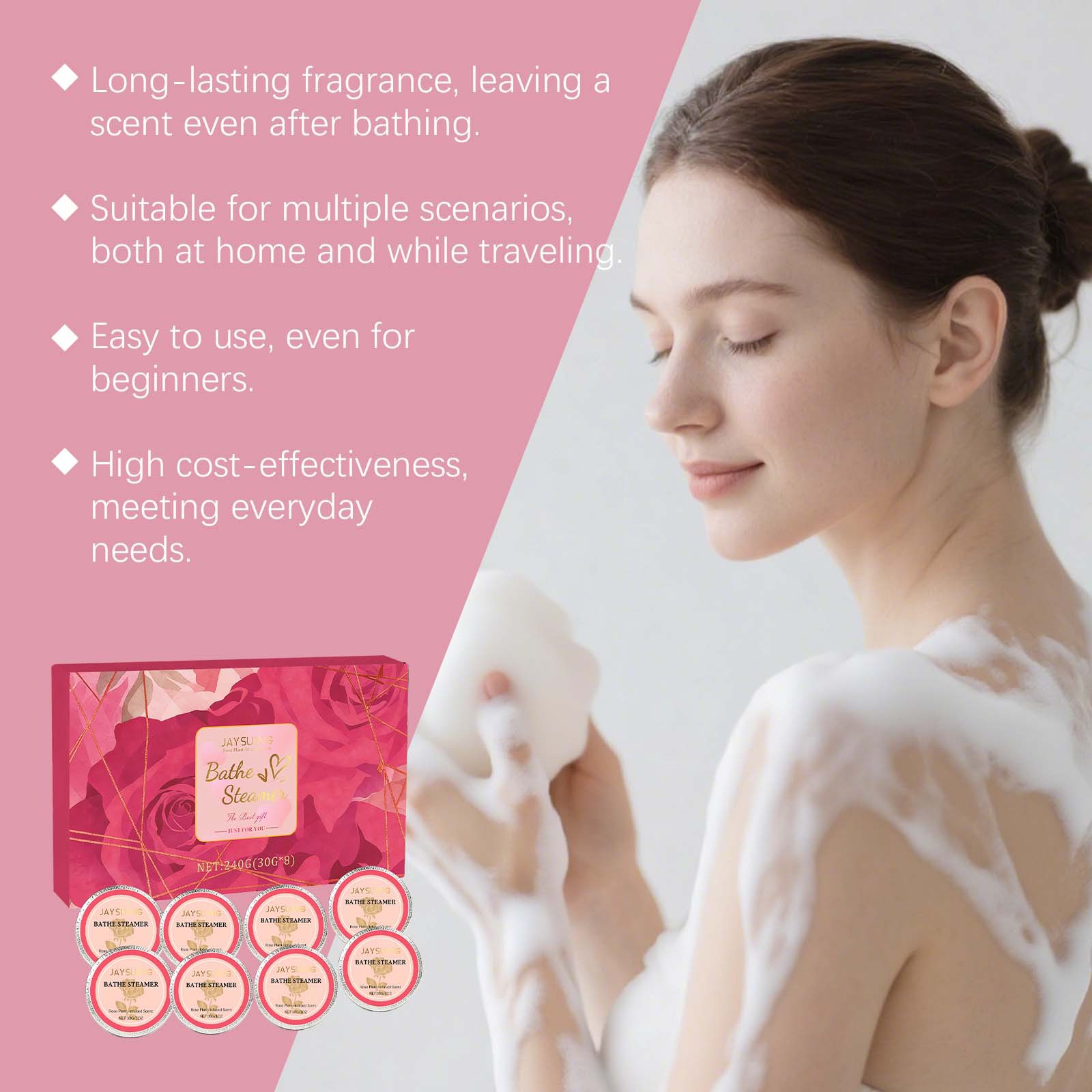 Jaysuing Rose Shower Tablets C - огляд і ціна Shower Steamer Tablet