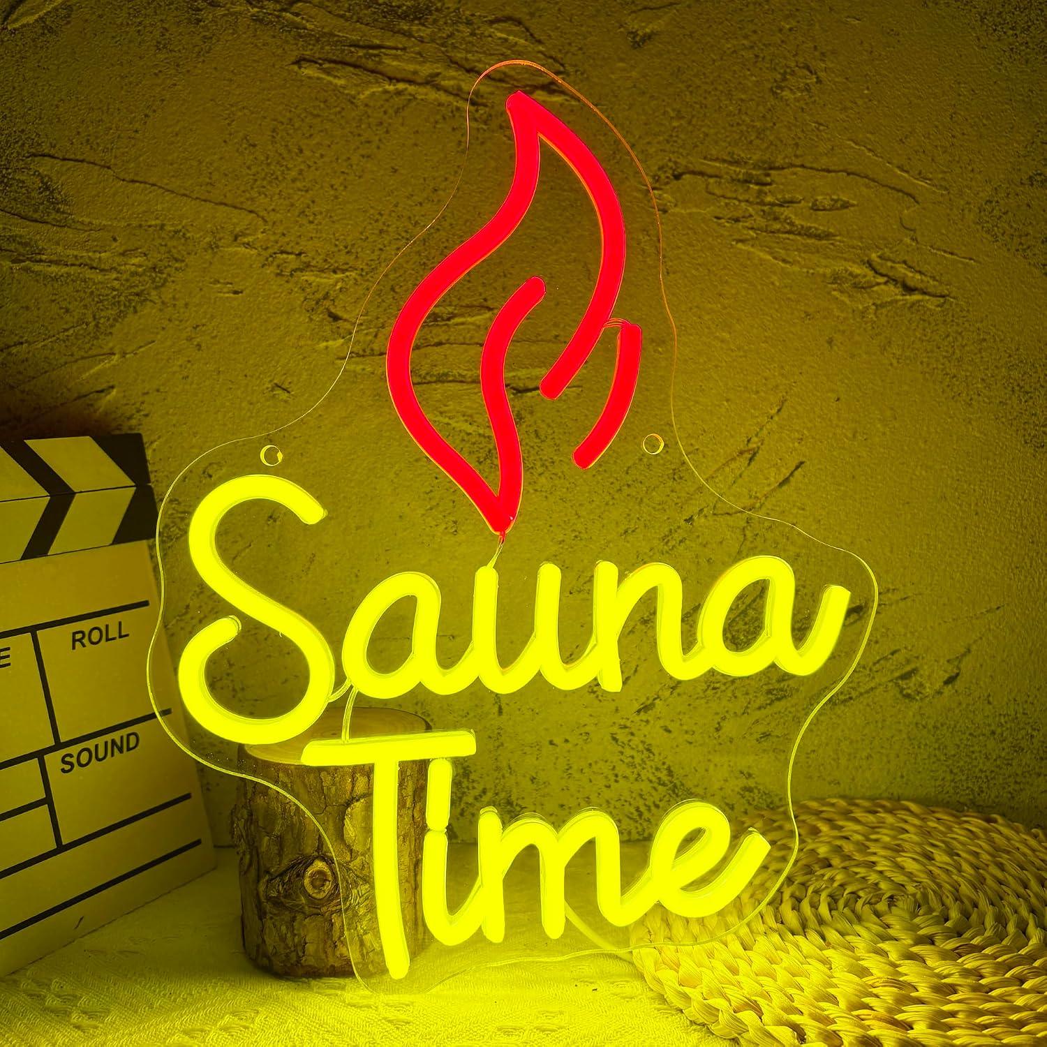 Sauna Time Neon Sign USB Dimma - огляд і ціна Spa Wellness Gym
