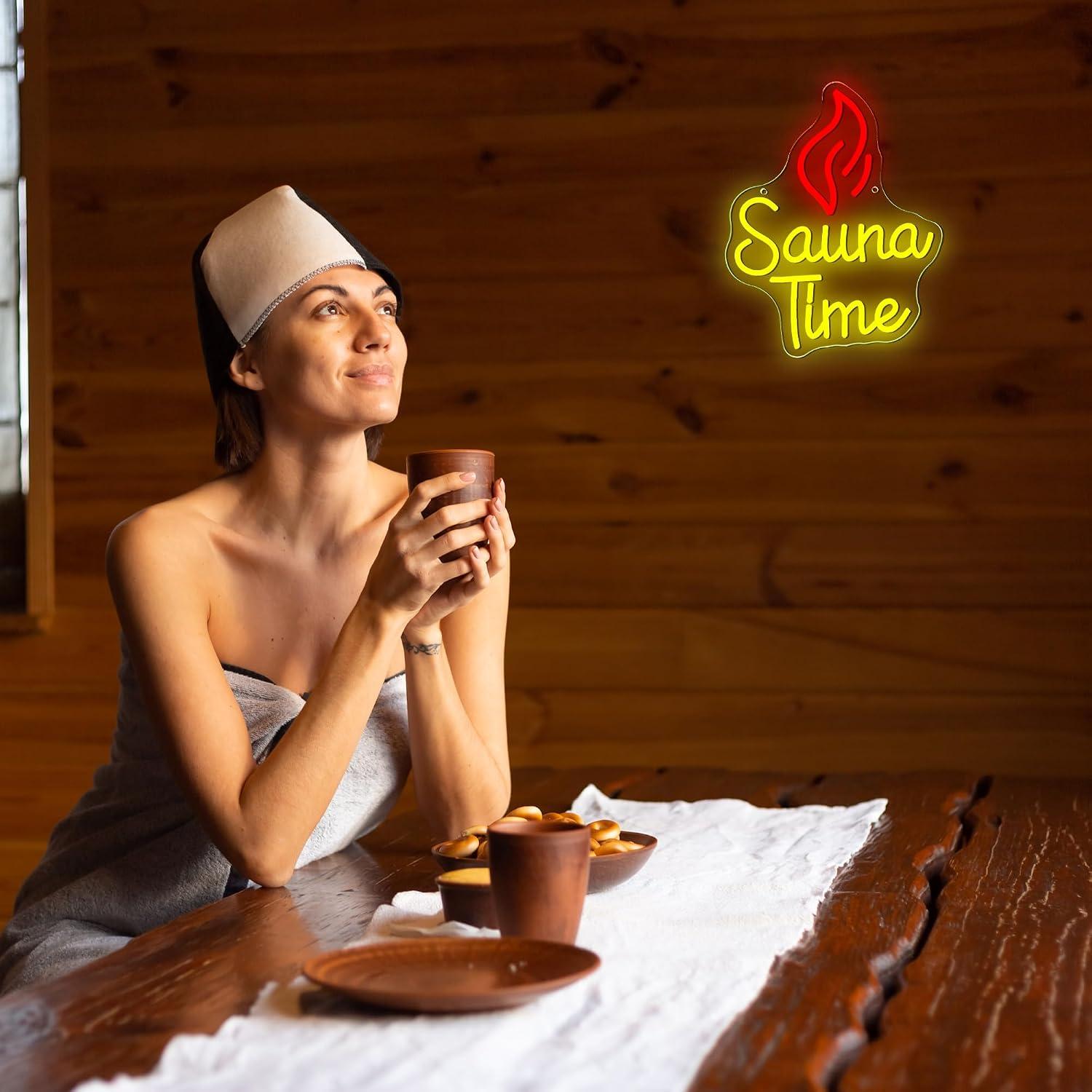Sauna Time Neon Sign USB Dimma - огляд і ціна Spa Wellness Gym