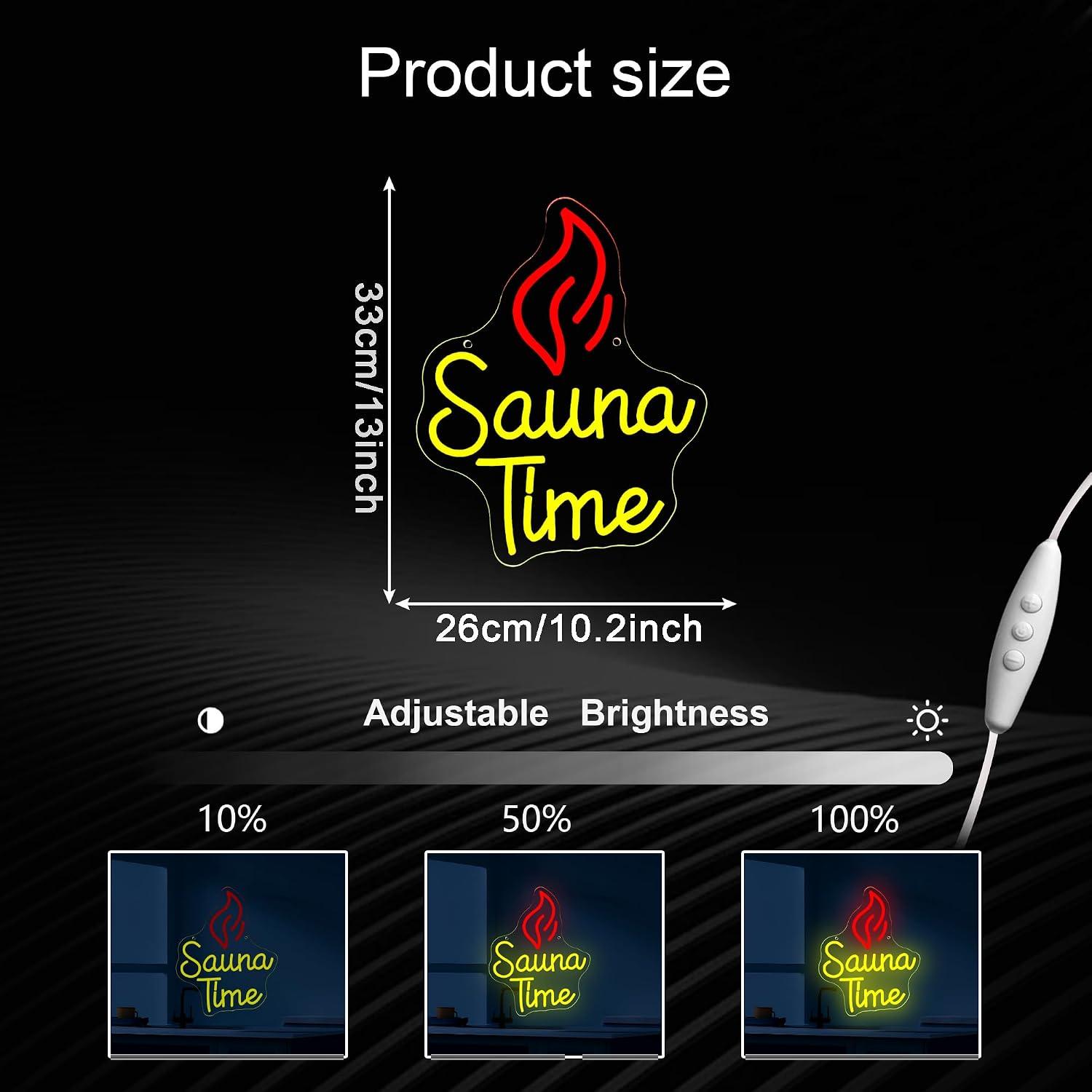 Sauna Time Neon Sign USB Dimma - огляд і ціна Spa Wellness Gym