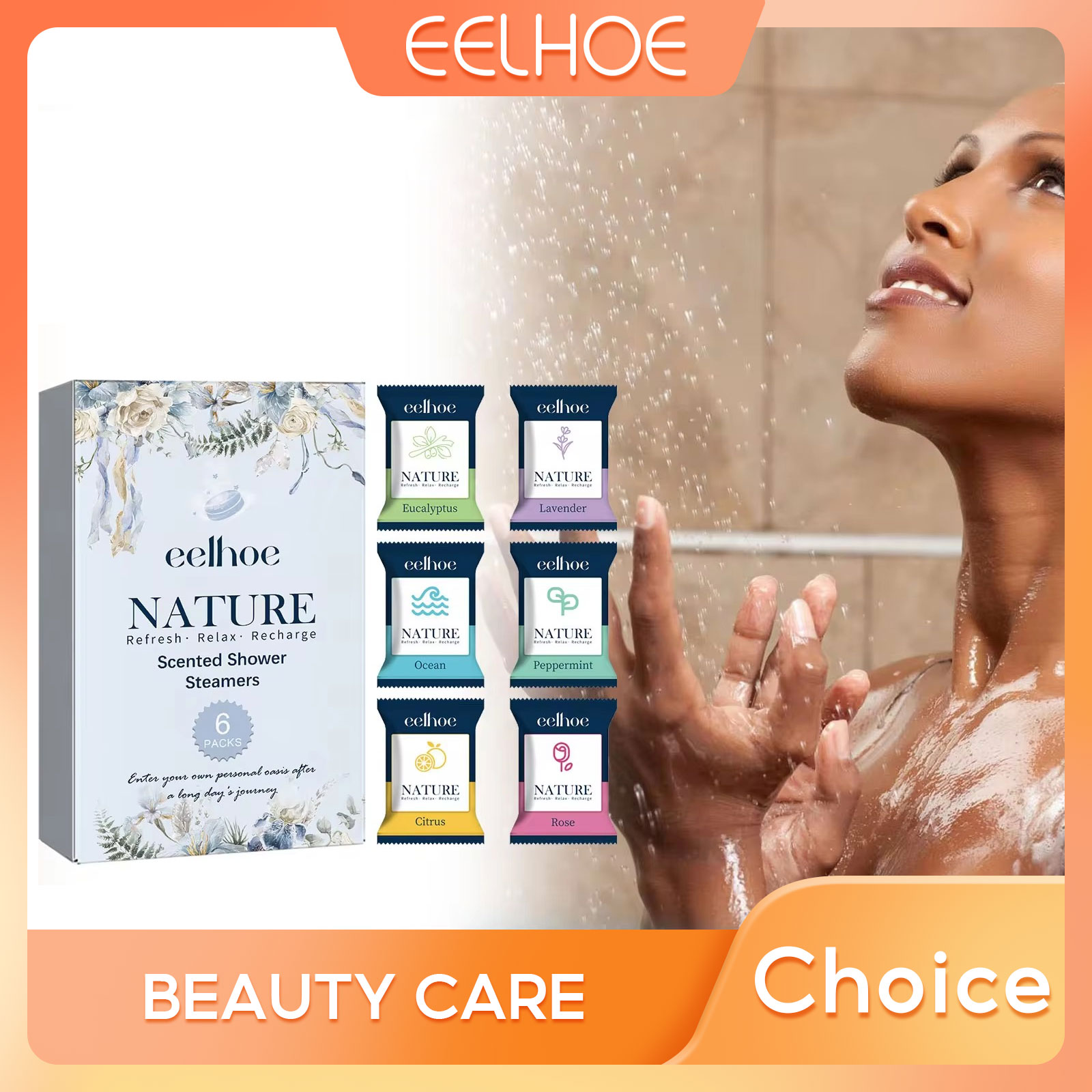 EELHOE Relief Natural Scented  - огляд і ціна Shower Steamer Tablet