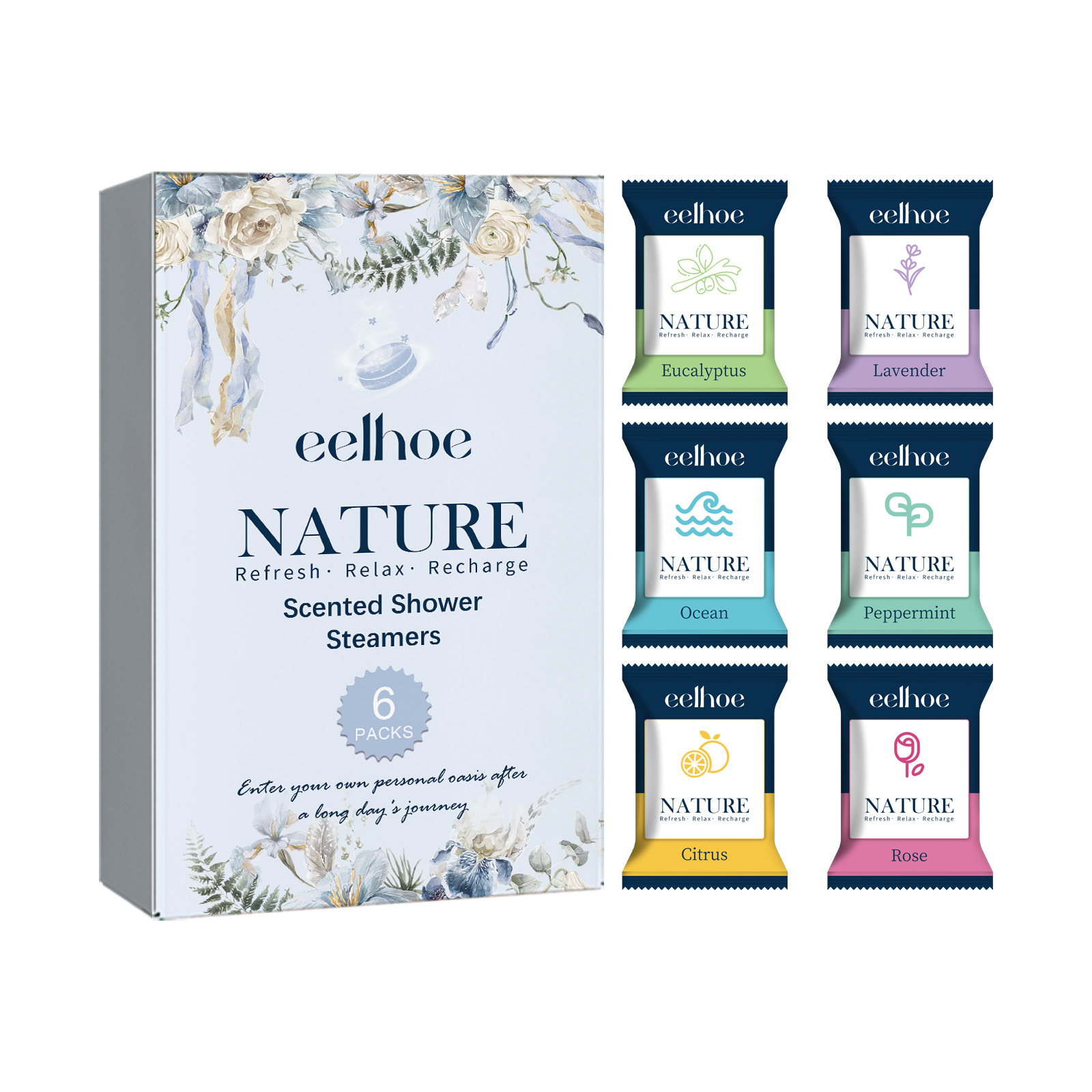 EELHOE Relief Natural Scented  - огляд і ціна Shower Steamer Tablet